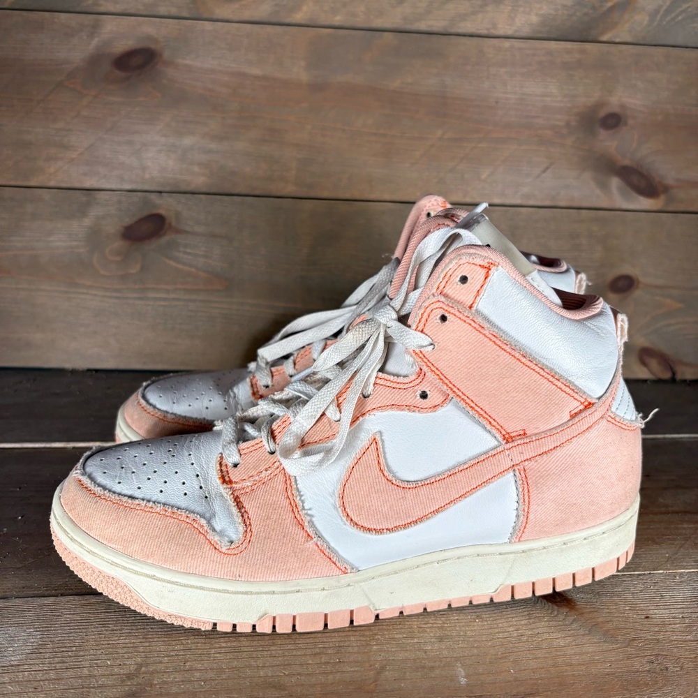 nike dunk high 1985 women size 9.5 shoes pink arctic orange skate sneakers